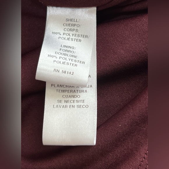 Maggy London Womens 4 Maroon Burnout Velvet Patterned Cold Shoulder Midi Dress - Picture 9 of 10